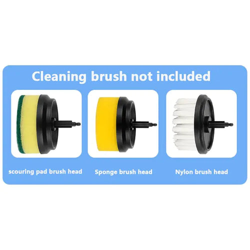 BluMUrban Electric Cleaning Brush 3 Brush Heads Cleaner Multifunctional