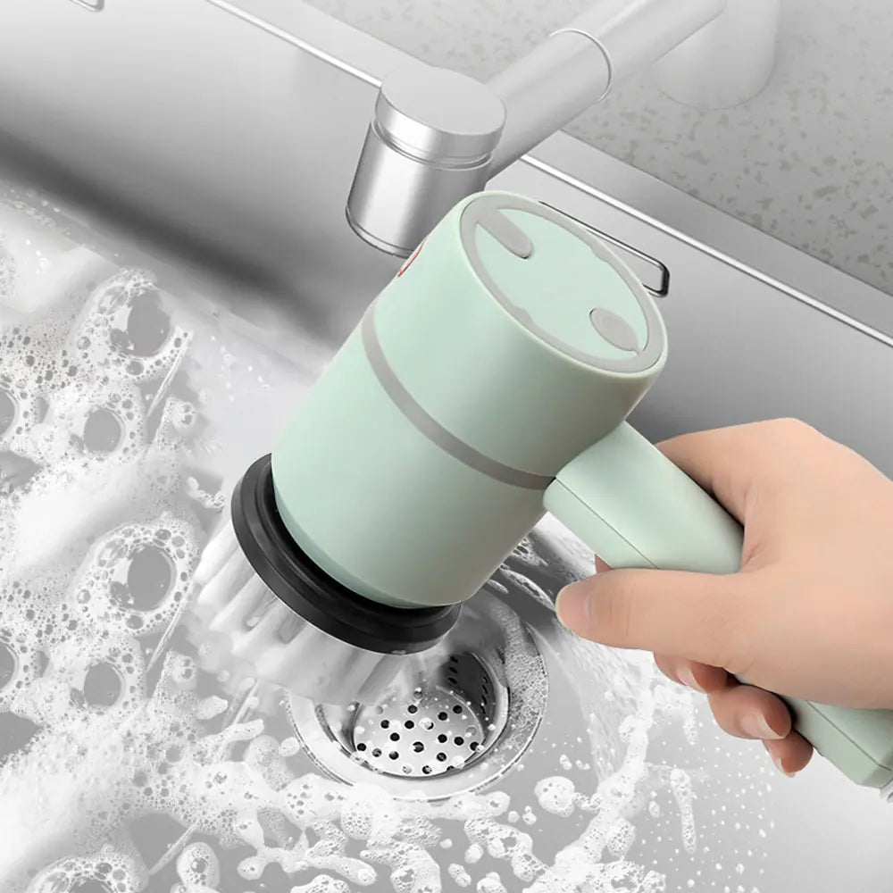 BluMUrban Electric Cleaning Brush 3 Brush Heads Cleaner Multifunctional